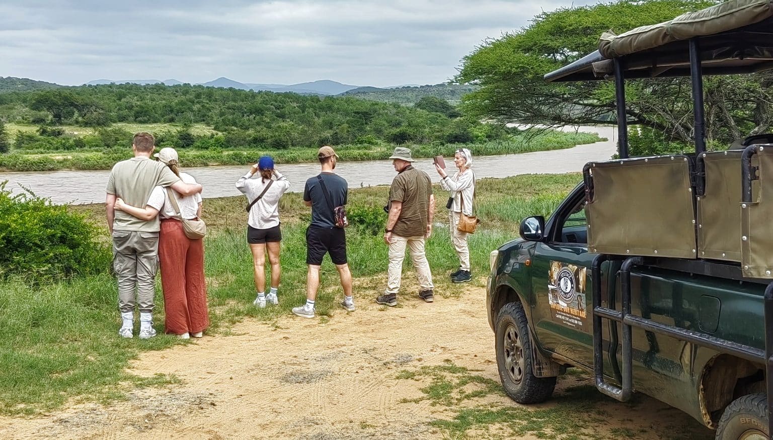 clients at view point on half day big 5 hluhluwe park safari
